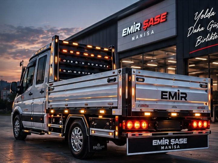 Gün batımında LED aydınlatmalı Emir Şase açık kasa